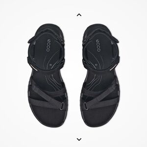 Ecco Black Strappy Sandals